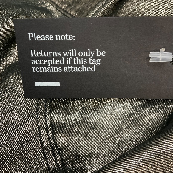 RTA GOLD METALLIC LAMBSKIN STRETCH LEATHER SKINNY PANTS - Picture 6 of 8